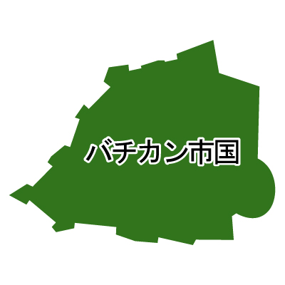 バチカン市国無料フリーイラスト｜漢字(緑)